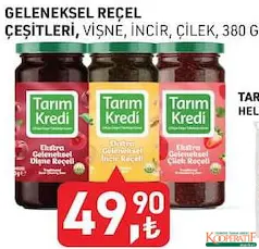 TARIM KREDİ GELENEKSEL REÇEL ÇEŞİTLERİ 380 G fiyat ve kampanya bilgisi